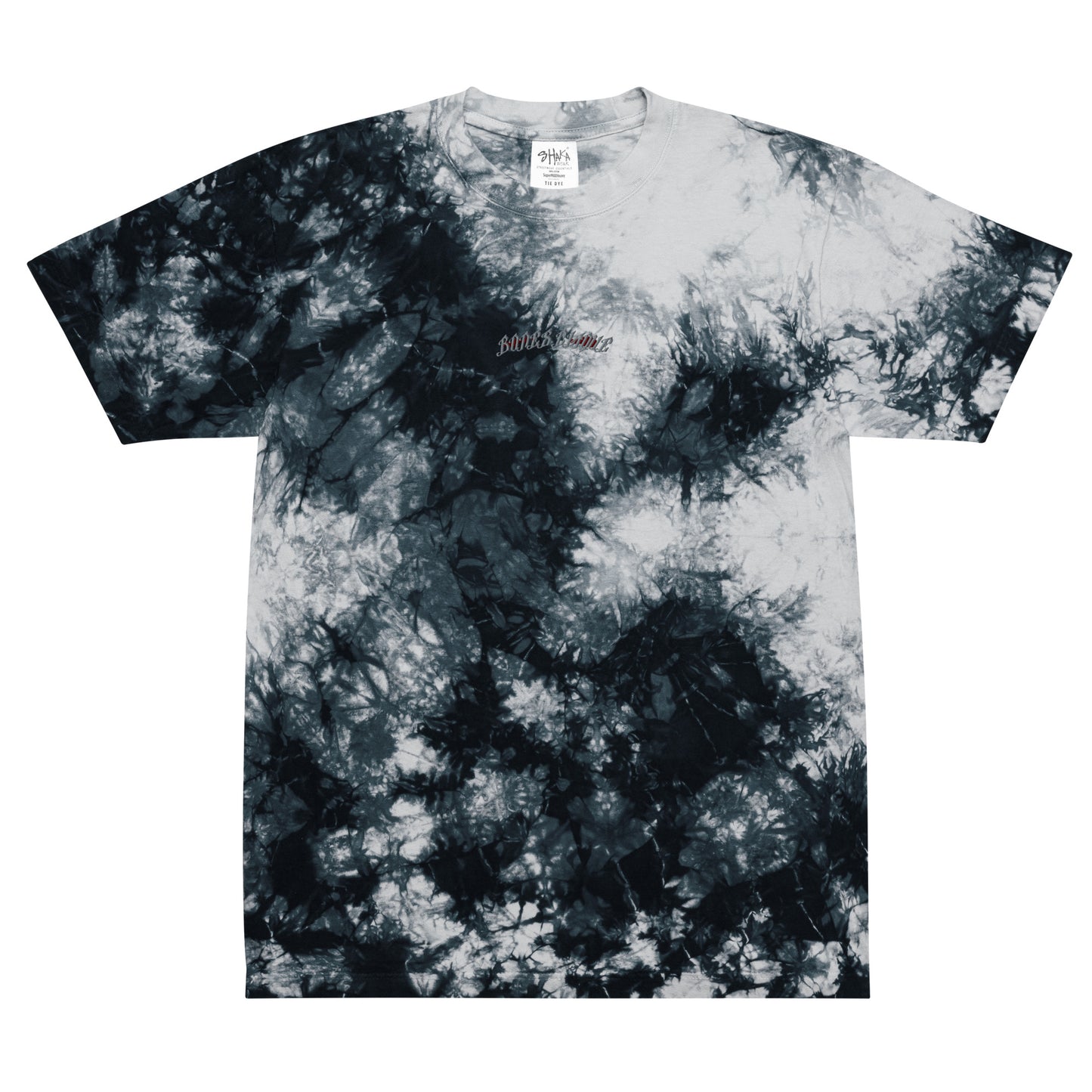 Bones Clique embroidered tie-dye t-shirt