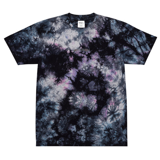 Bones Clique embroidered tie-dye t-shirt