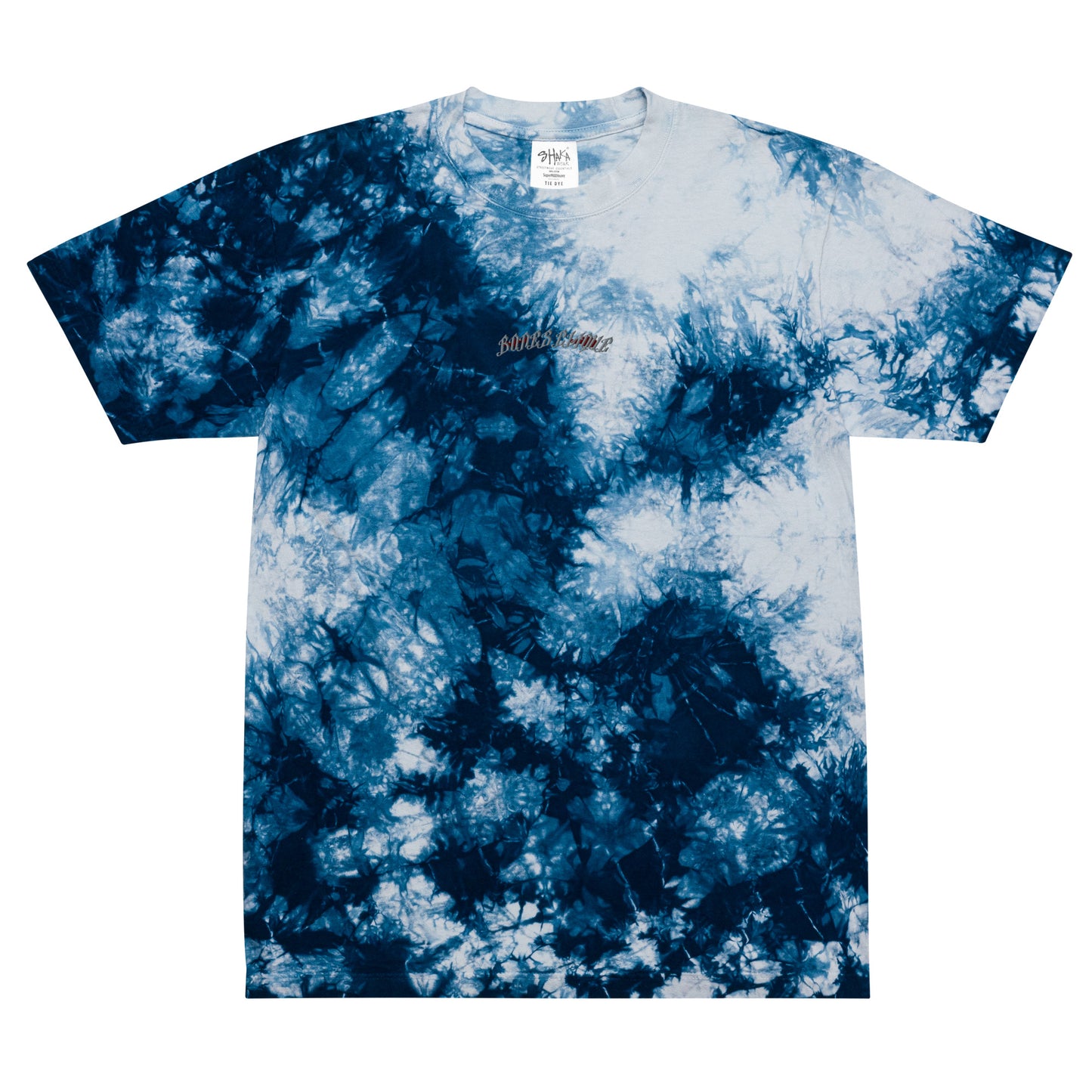 Bones Clique embroidered tie-dye t-shirt